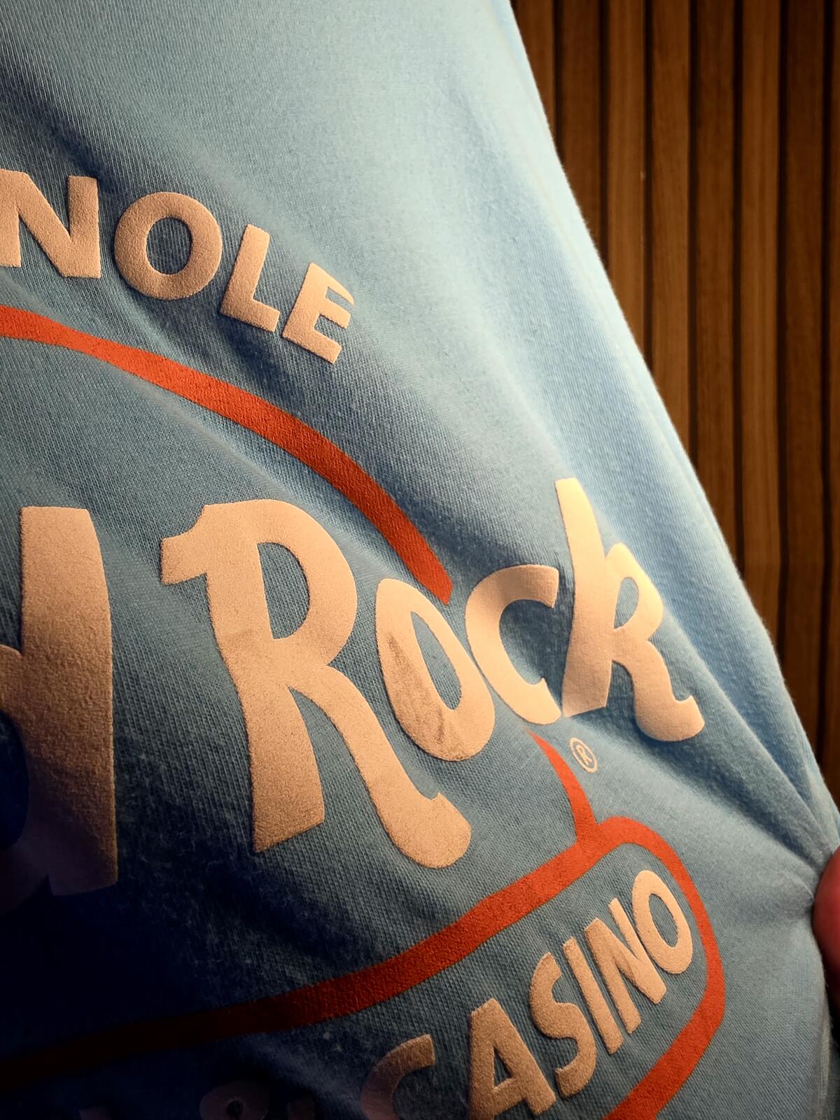 Hard Rock Seminole Hotel & Casino Graphic T-Shirt Light Blue XL