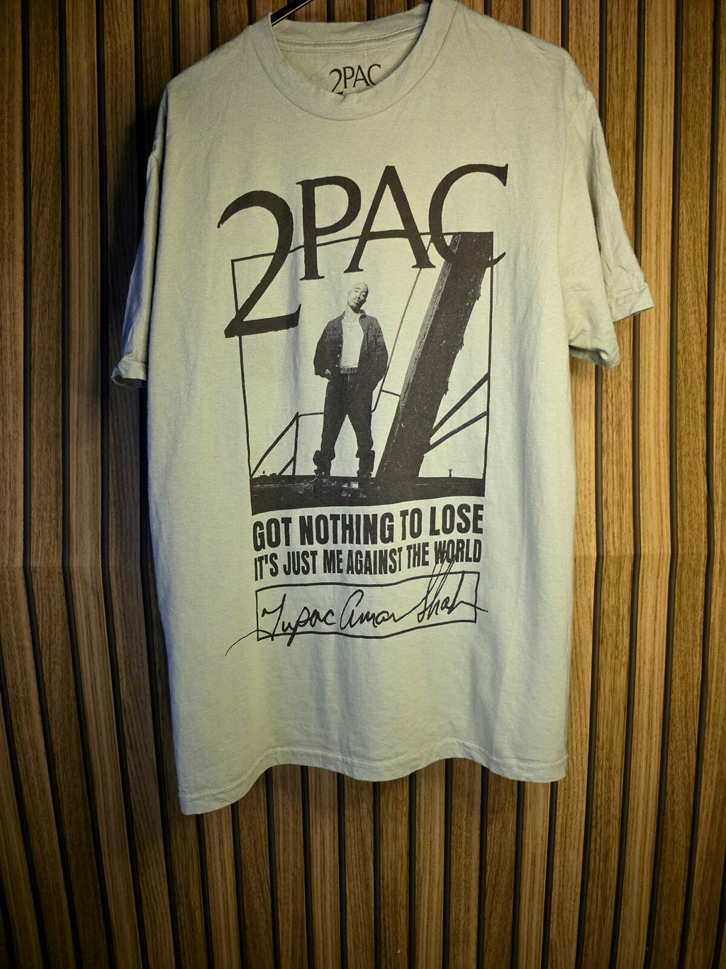 2PAC Got Nothing To Lose Graphic T-Shirt Beige Large