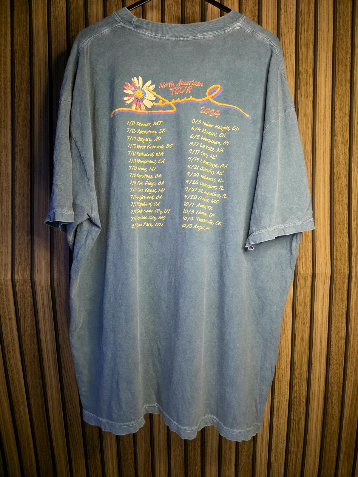 Tanya Tucker Graphic Cowboy Hat Portrait Tour T-Shirt Blue XL