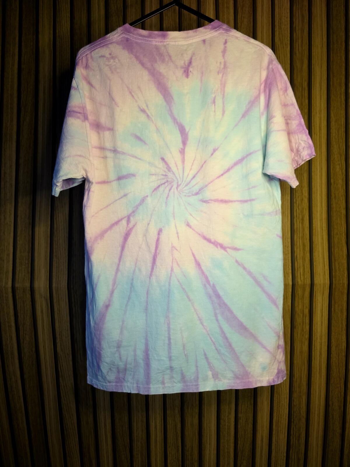Iron Maiden Tie-Dye Graphic T-Shirt Purple Blue Size S