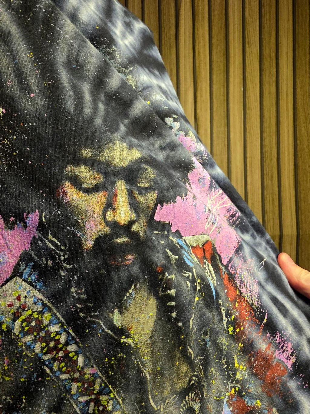 Stephen Fishwick ICONS Jimi Hendrix Graphic Tie-Dye T-Shirt Black Size S