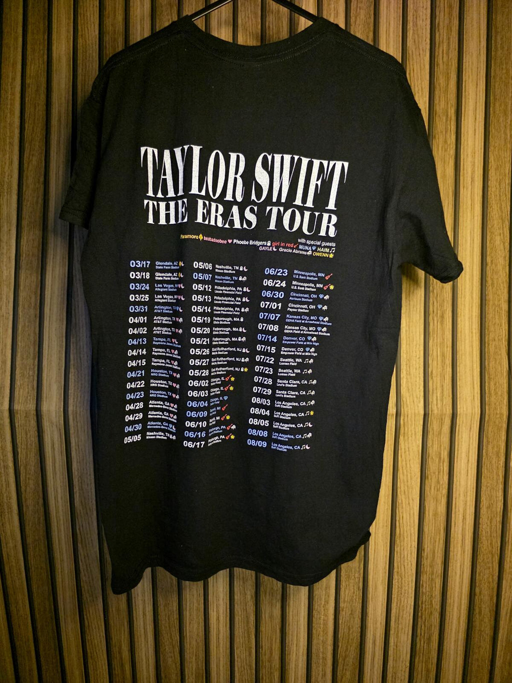 Taylor Swift The Eras Tour T-Shirt Black Medium