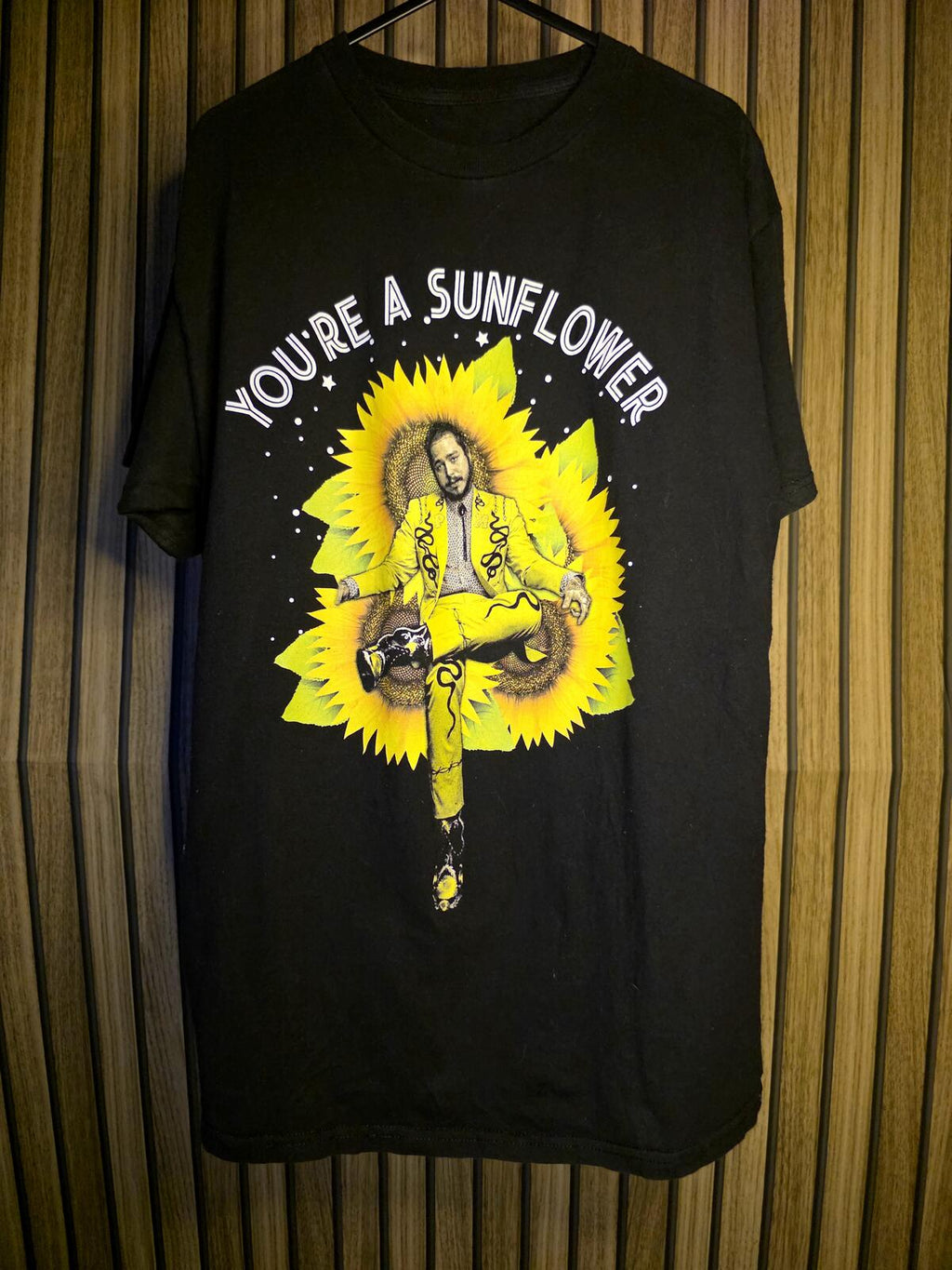 Post Malone You're A Sunflower T-Shirt Black Medium