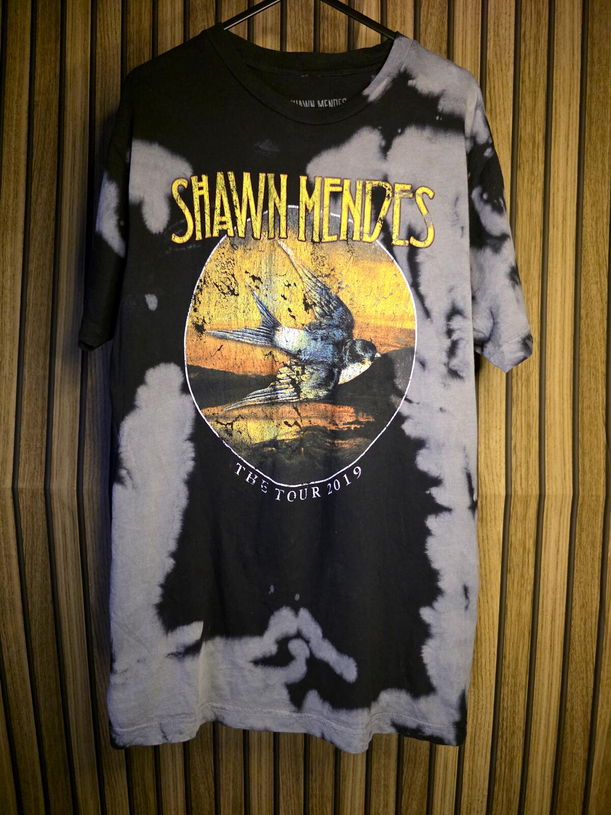 Shawn Mendes The Tour 2019 Tie-Dye Black Cotton T-Shirt Size Regular M