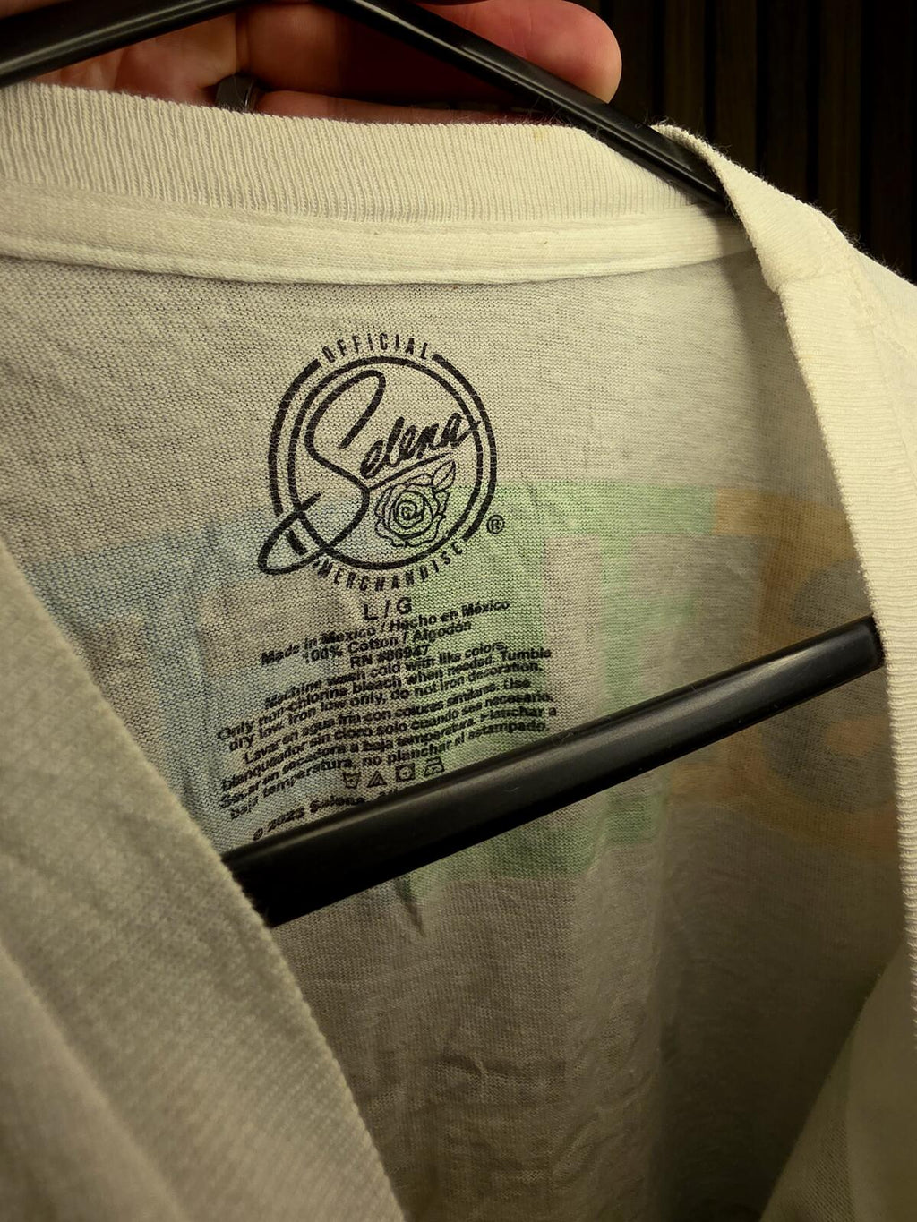 Selena Graphic T-Shirt Tour List White Large