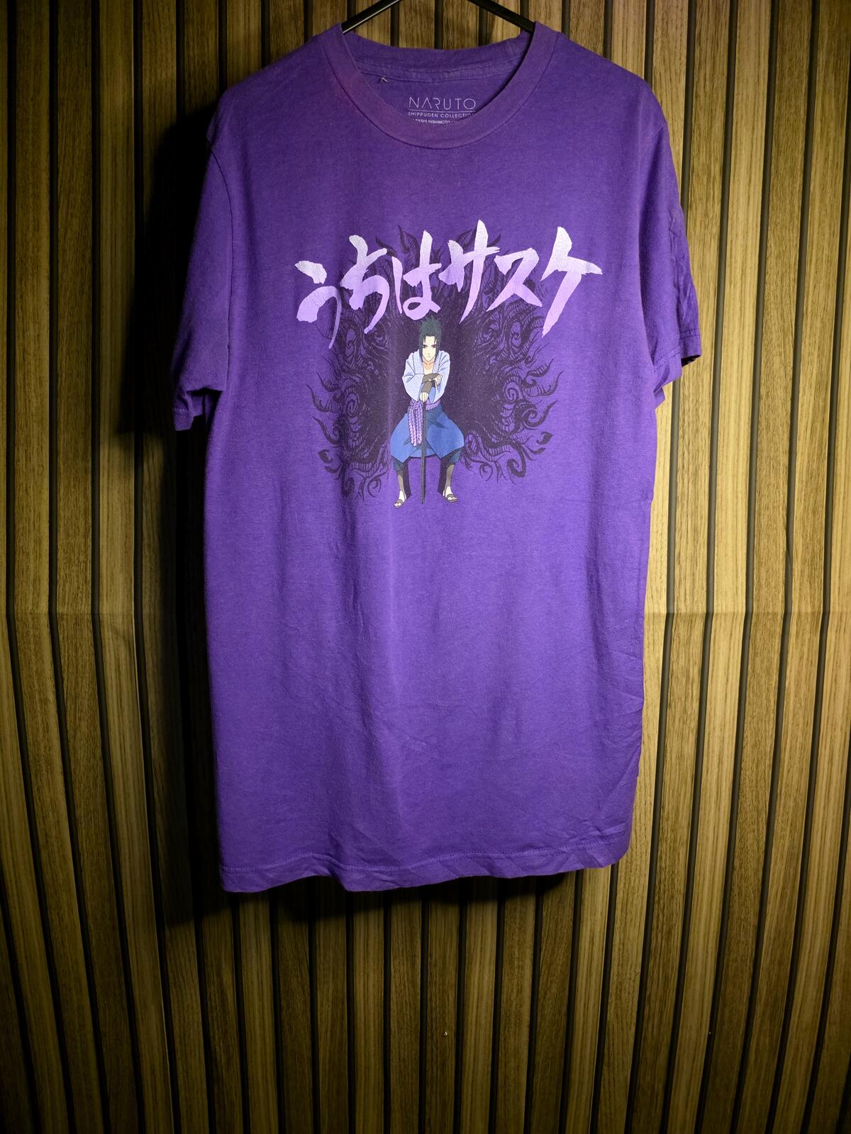 Naruto Shippuden Sasuke Graphic T-shirt Purple Medium