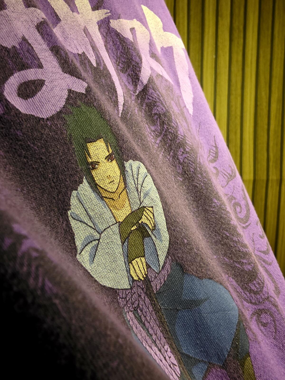 Naruto Shippuden Sasuke Graphic T-shirt Purple Medium