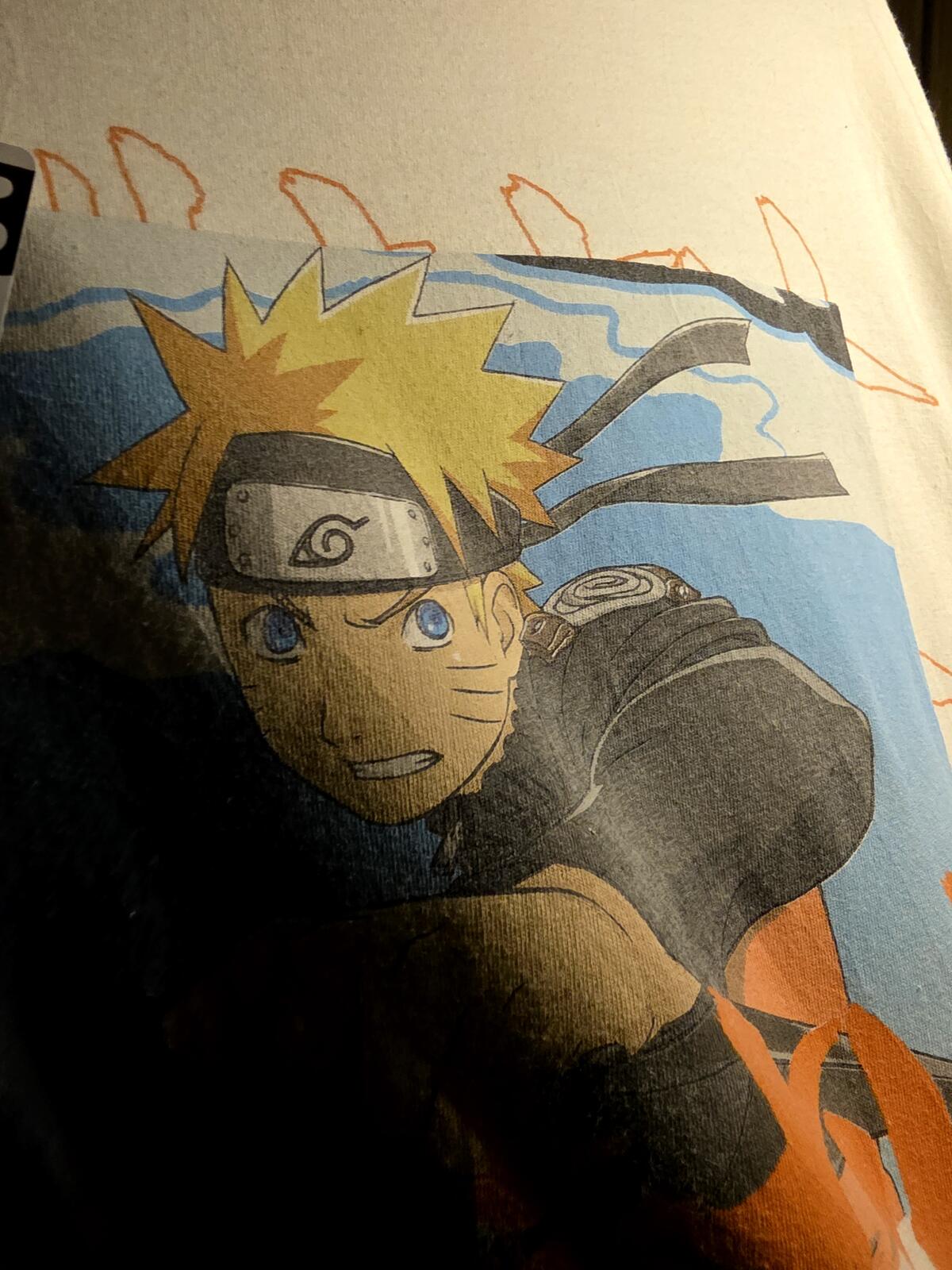 Naruto Shippuden Graphic T-Shirt White Medium