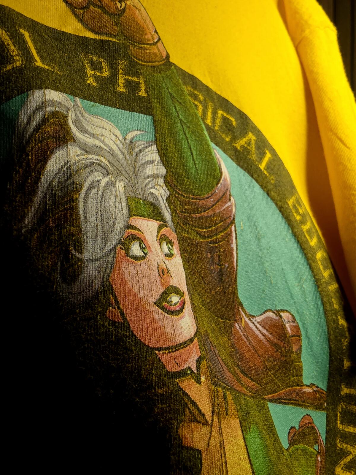 X-Men First Class Yellow Graphic T-Shirt with Comic Style Size Large