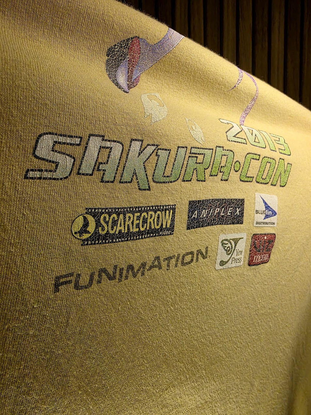 2013 Gildan Men's T-Shirt SAKURA-CON Logo Yellow XL