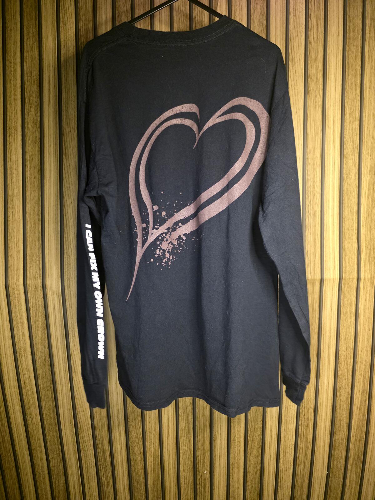 Jhené Aiko Long Sleeve Graphic T-Shirt with Heart and Portrait Design Medium