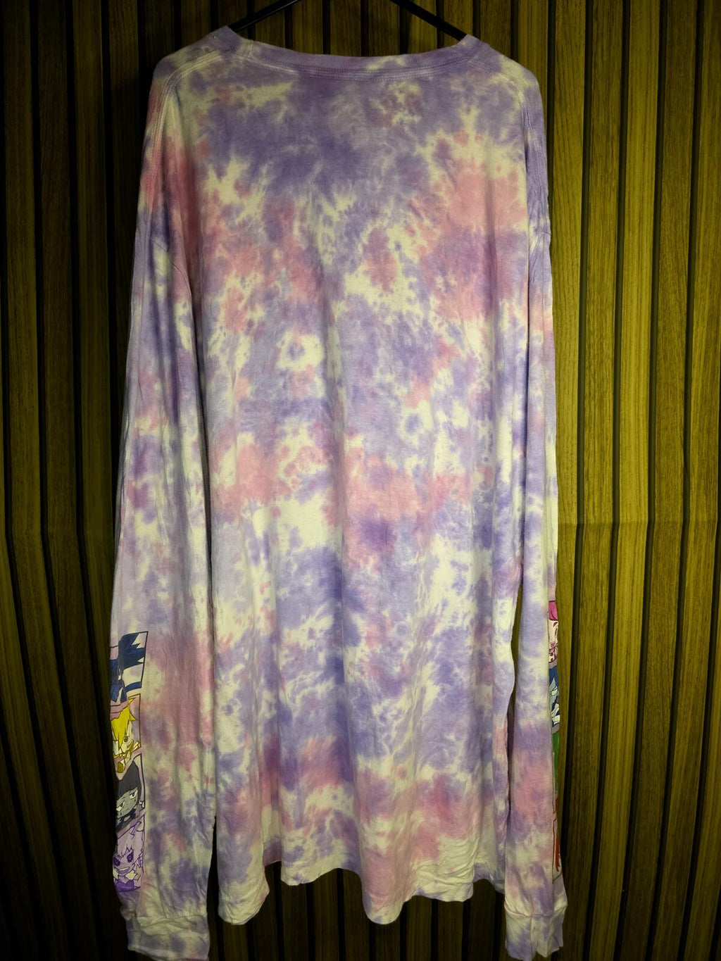 My Hero Academia Tie-Dye Long Sleeve T-Shirt Anime Purple Pink Multi Size XL