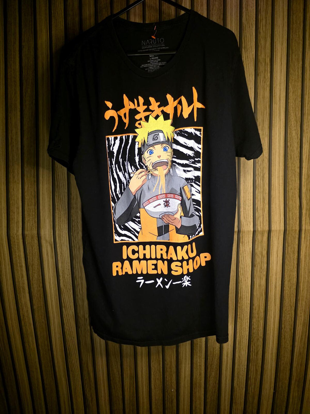 Naruto Shippuden Ichiraku Ramen Shop Graphic T-Shirt Black Large