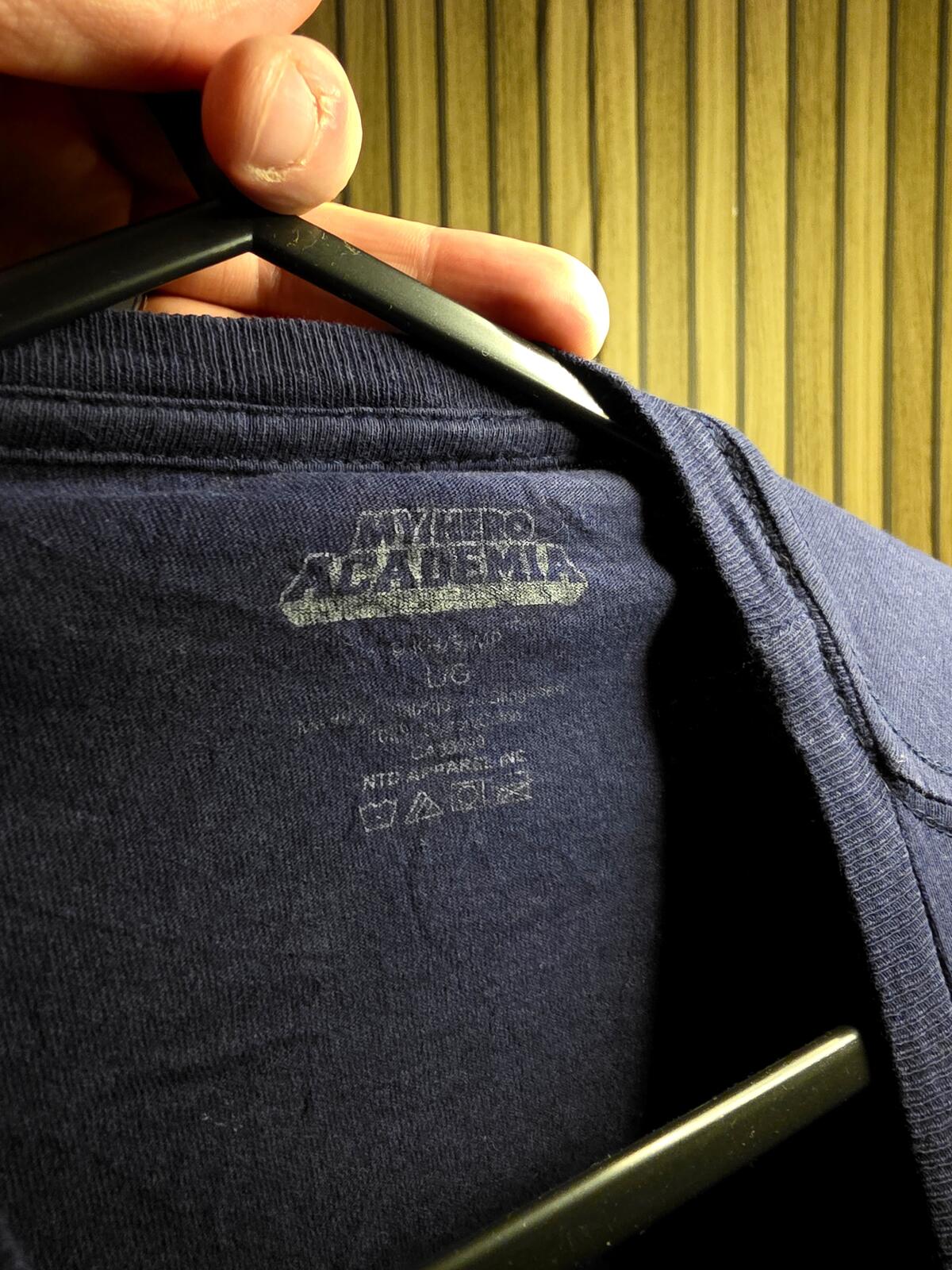 My Hero Academia Graphic T-Shirt Navy Blue Size L