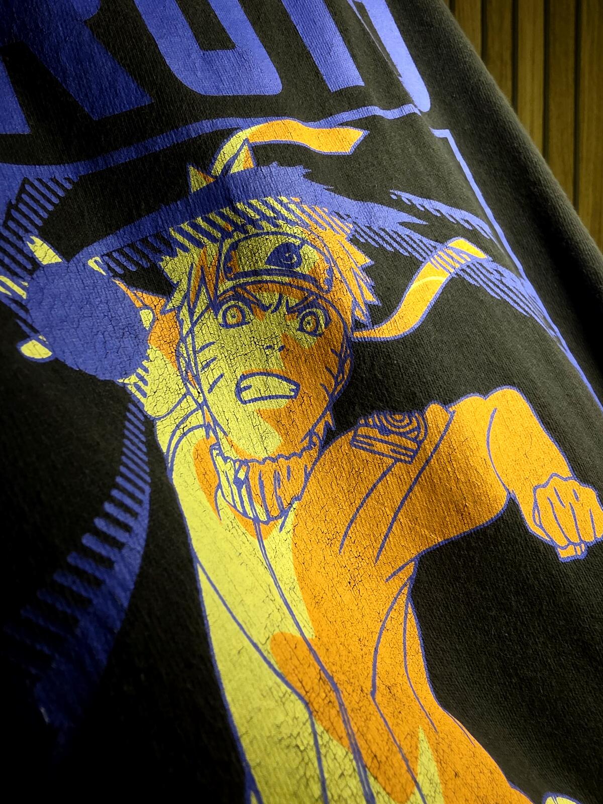 Naruto Shippuden Graphic T-Shirt RasenGan Black Size Large
