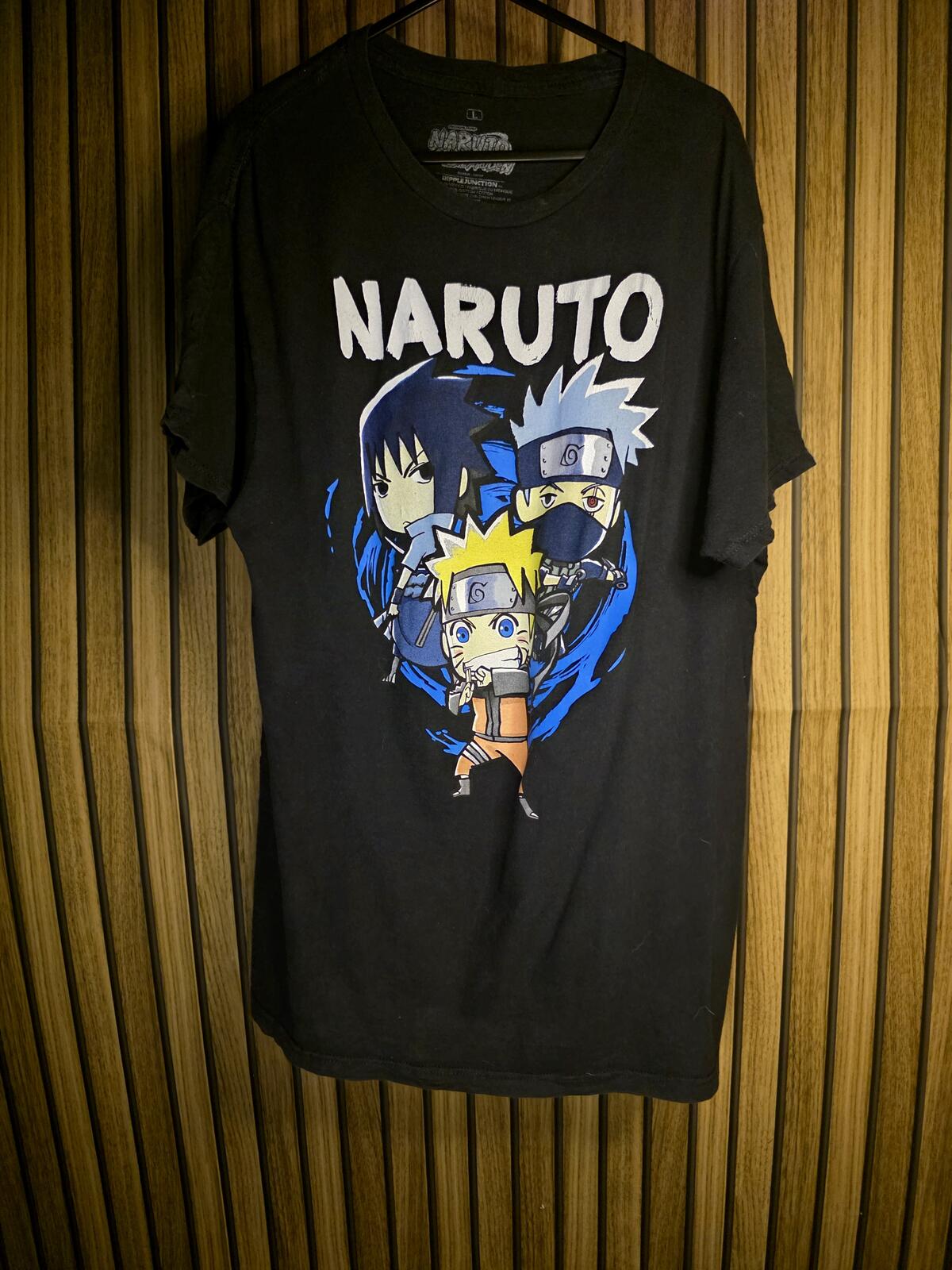 Naruto Graphic T-shirt Black Size Large