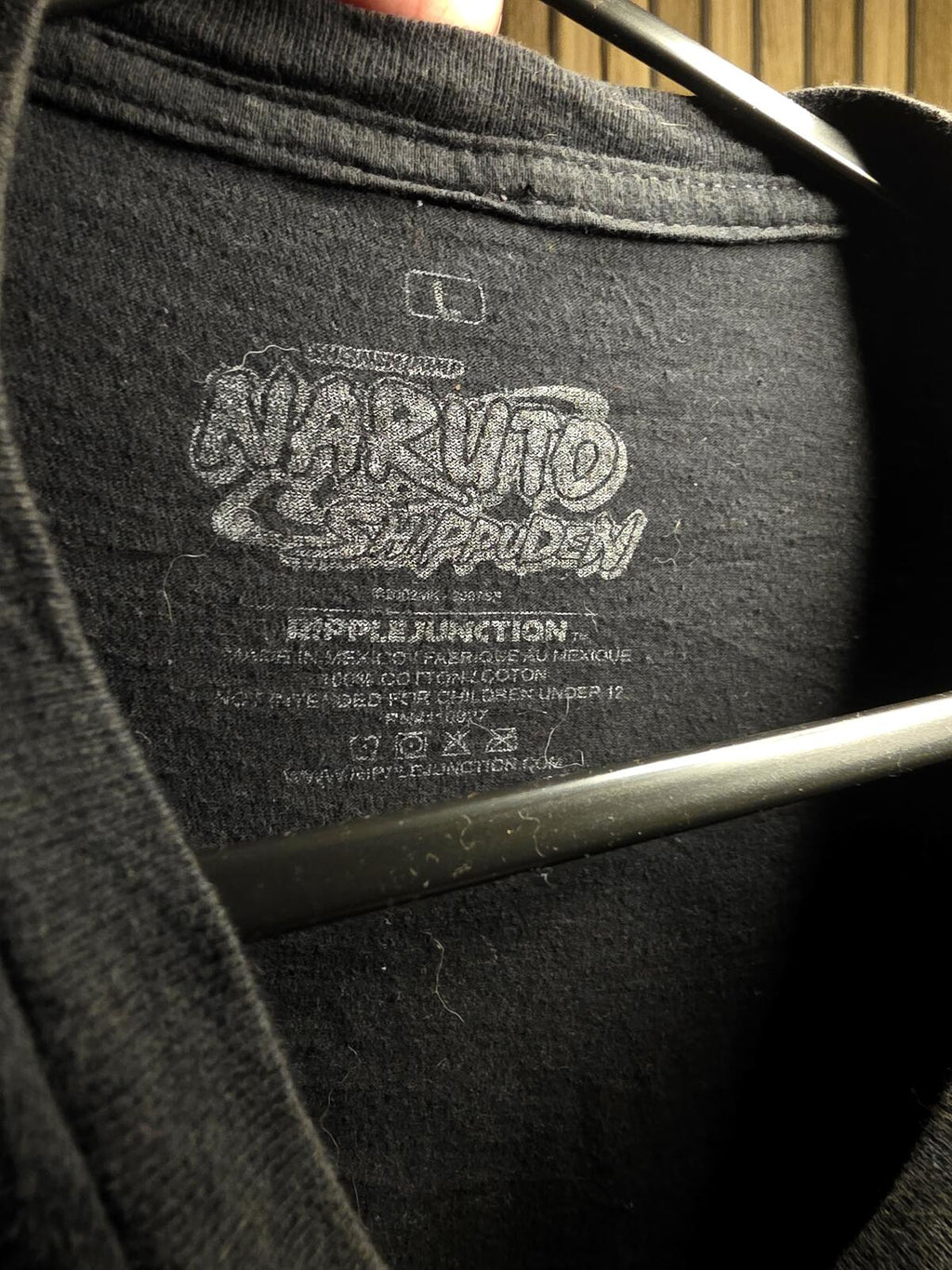 Naruto Graphic T-shirt Black Size Large