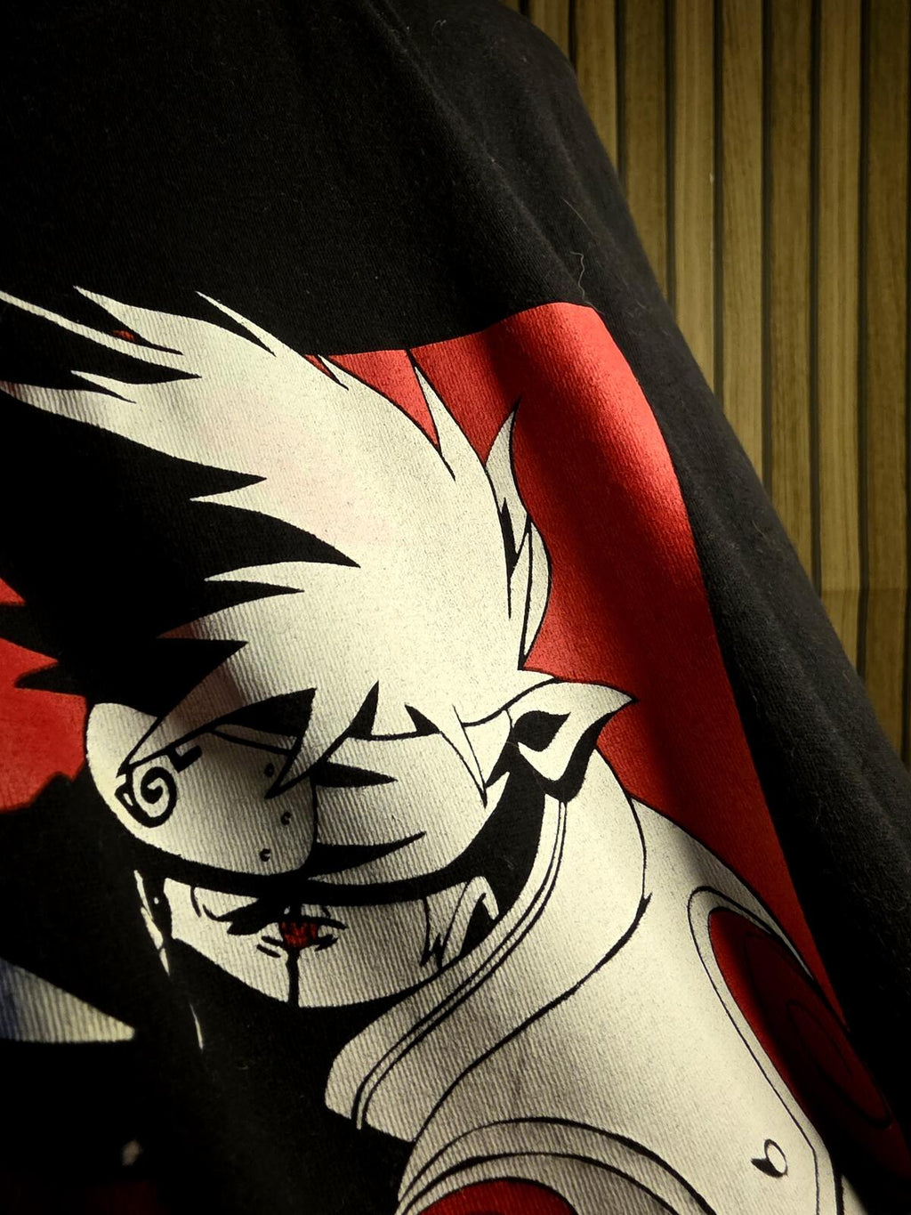 Naruto Shippuden Kakashi Graphic T-shirt Black Size L