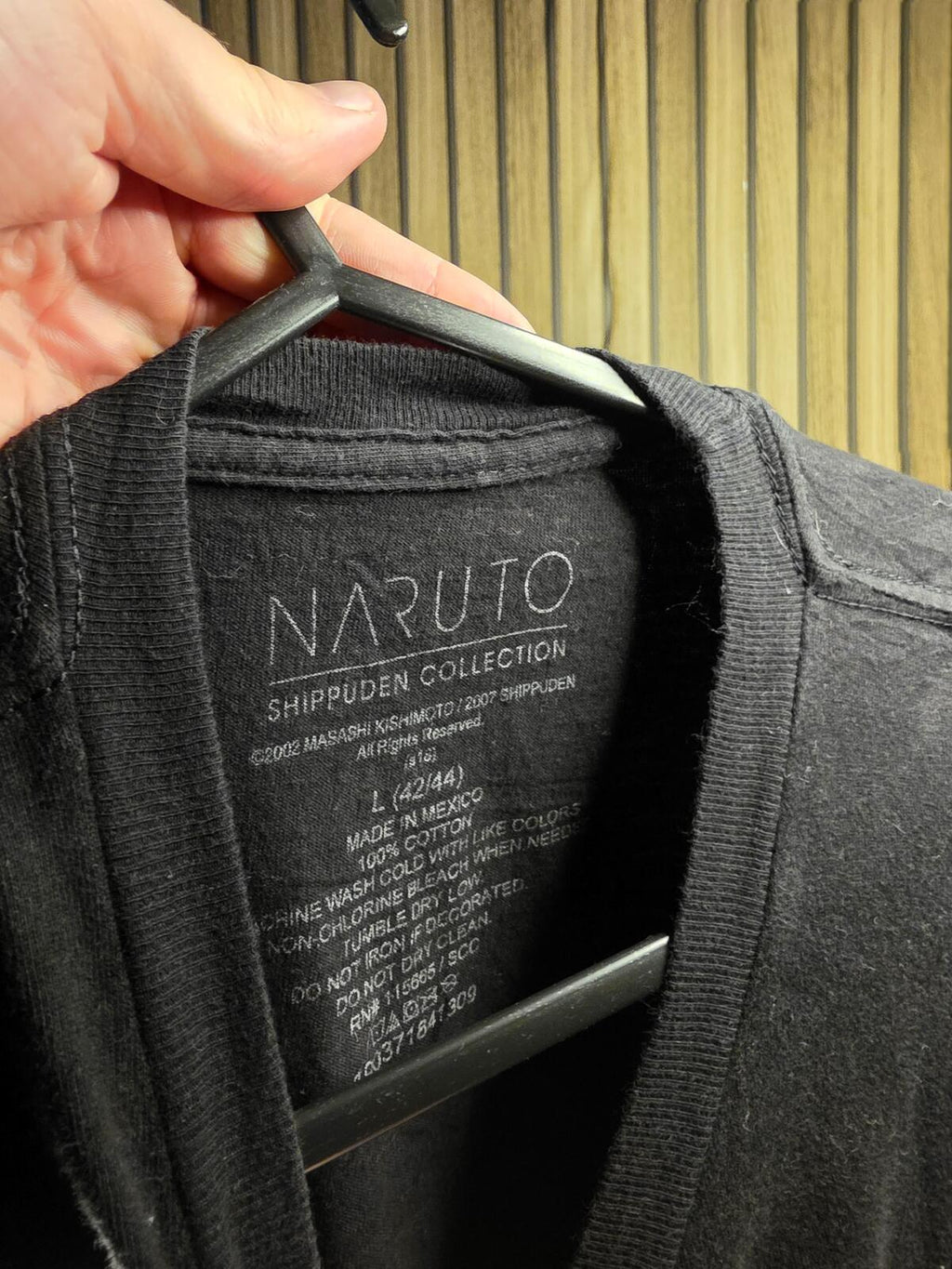 Naruto Shippuden Kakashi Graphic T-shirt Black Size L