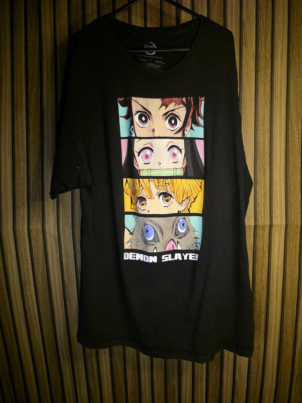 Demon Slayer Anime Graphic T-Shirt Black Large