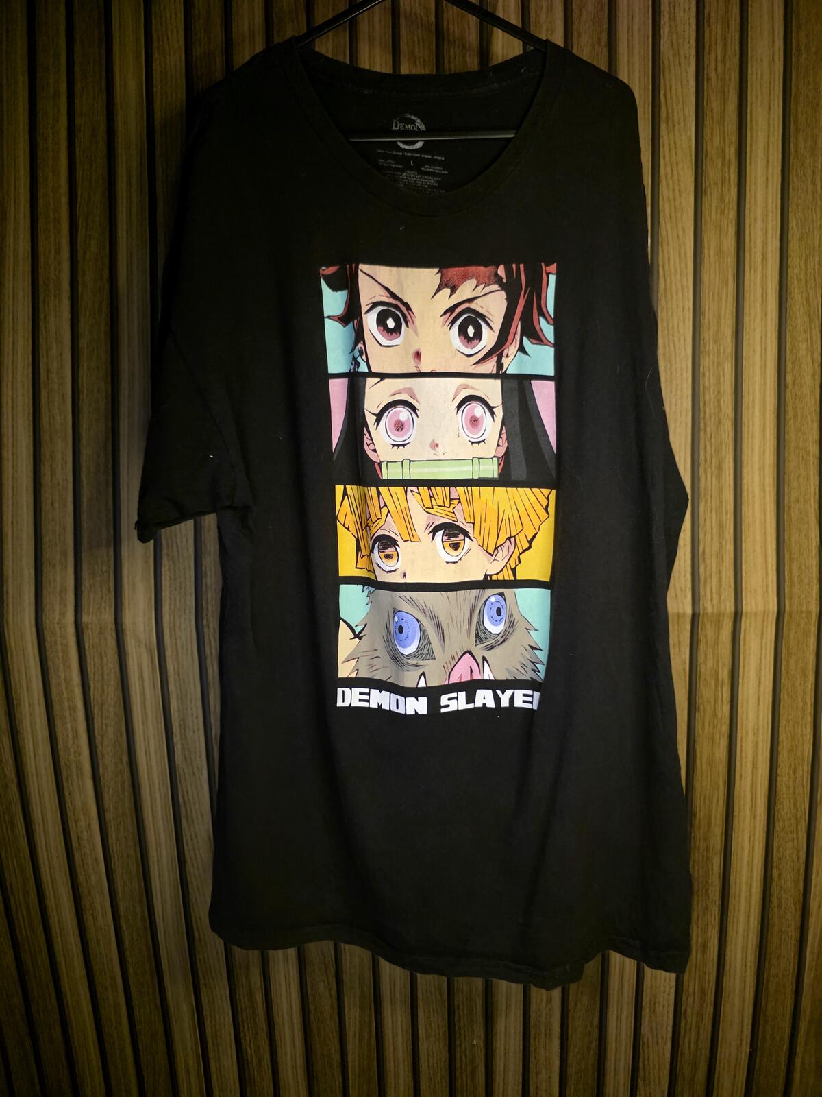 Demon Slayer Anime Graphic T-Shirt Black Large