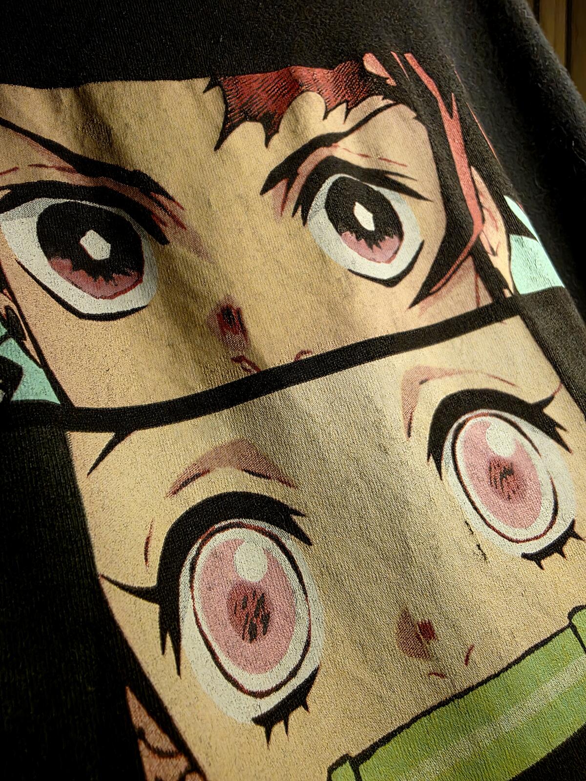 Demon Slayer Anime Graphic T-Shirt Black Large