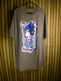 Independent Function Naruto Sasuke Graphic T-Shirt Brown Large