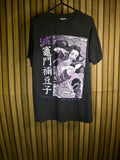 Anime Graphic T-Shirt Nezuko Kamado Black Purple Medium