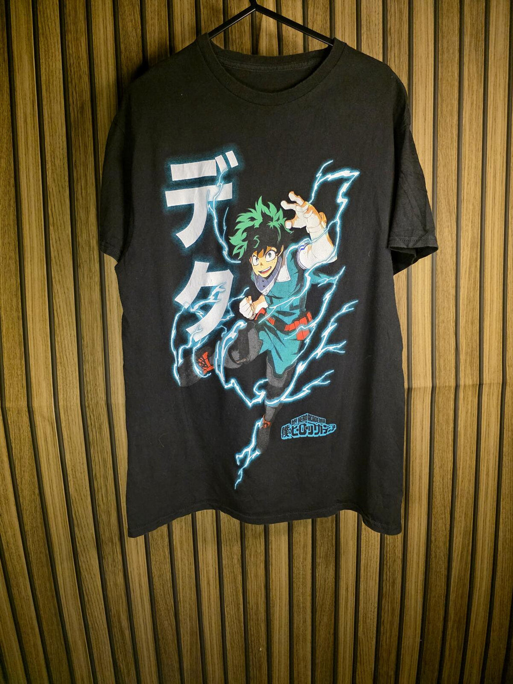 My Hero Academia Deku Graphic T-Shirt Black Medium