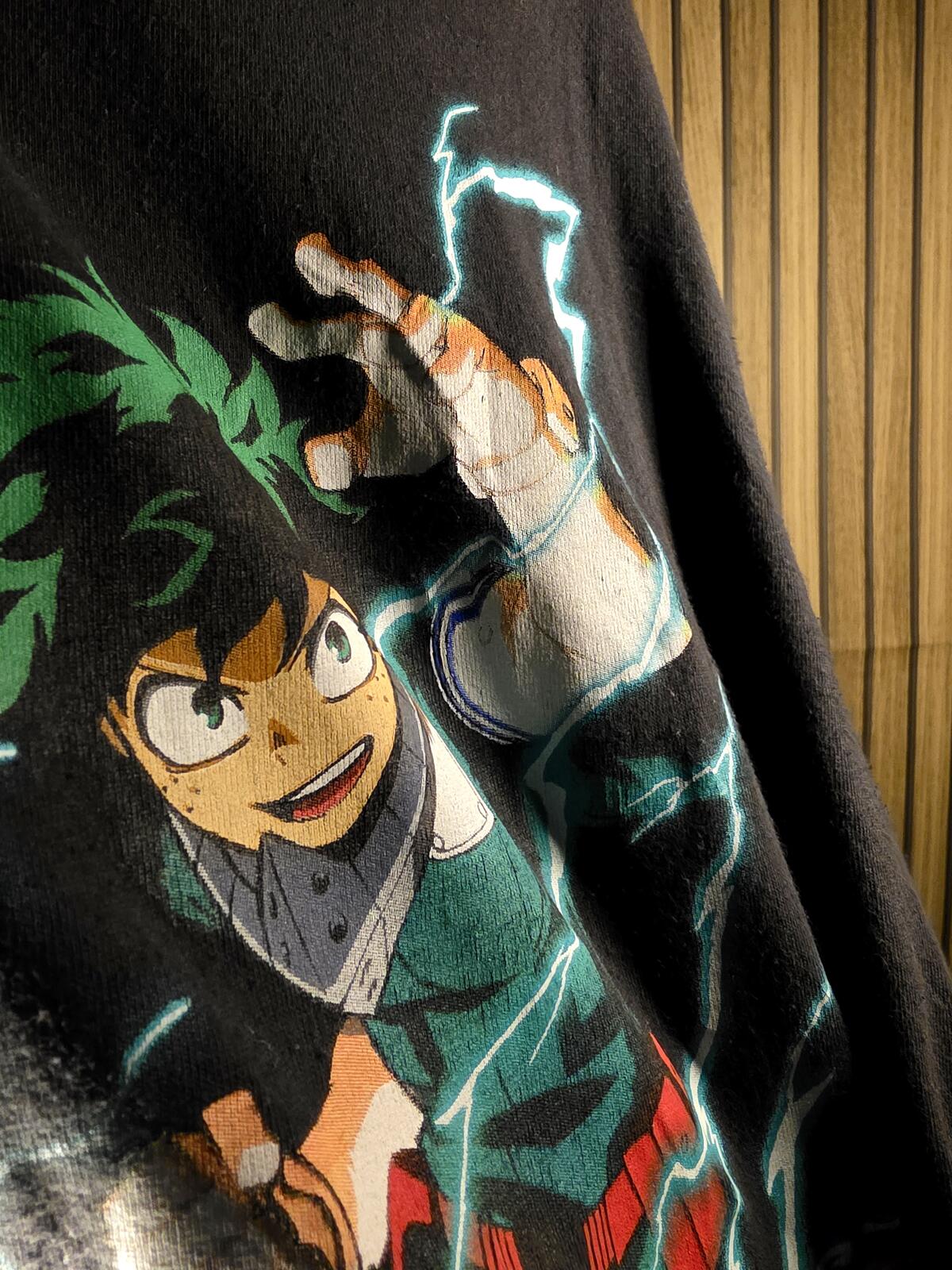My Hero Academia Deku Graphic T-Shirt Black Medium
