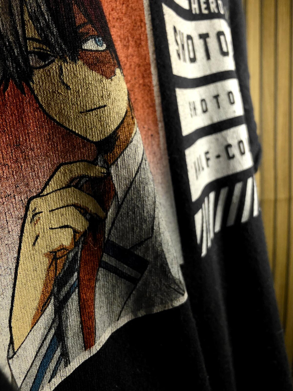 My Hero Academia Shoto Todoroki Graphic T-shirt Black Medium
