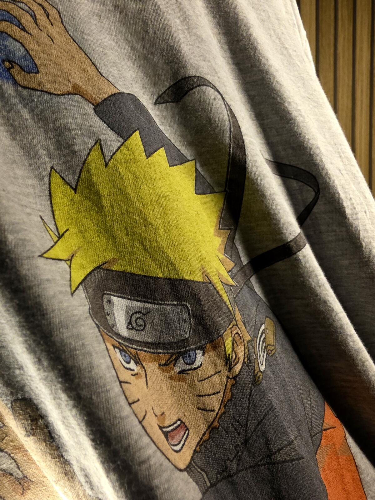 Naruto Shippuden T-shirt Grey Graphic Print Size S/P