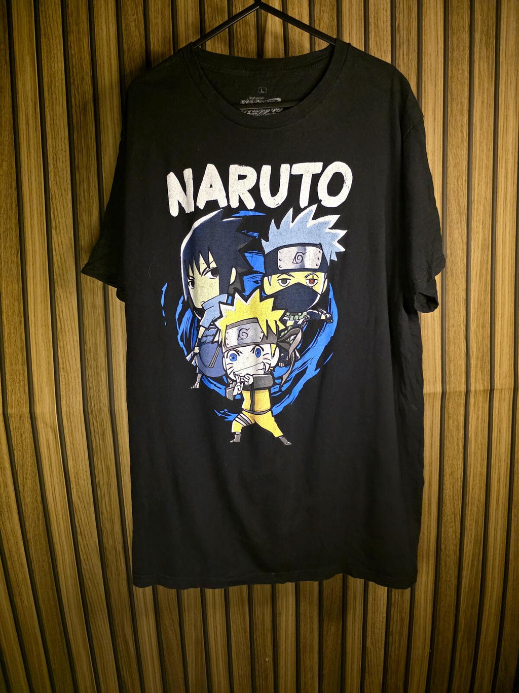 Naruto Graphic T-Shirt Black Size L