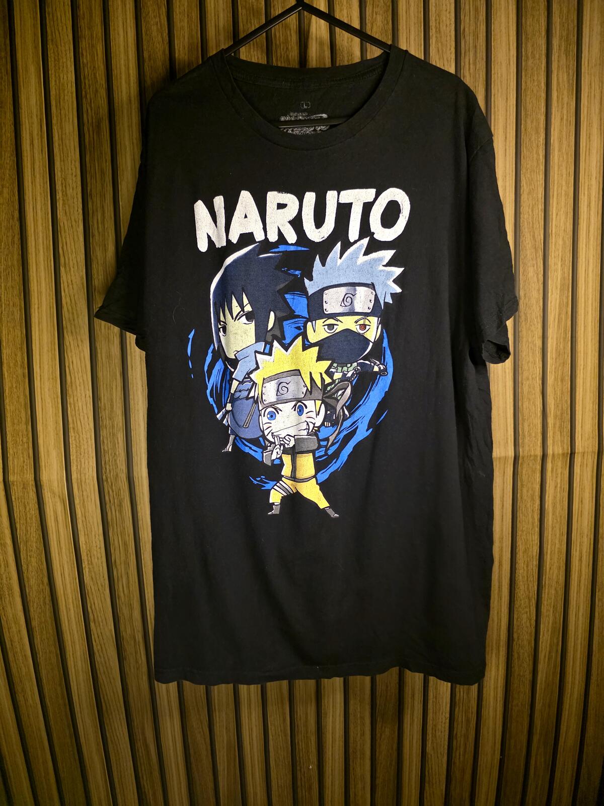 Naruto Graphic T-Shirt Black Size L