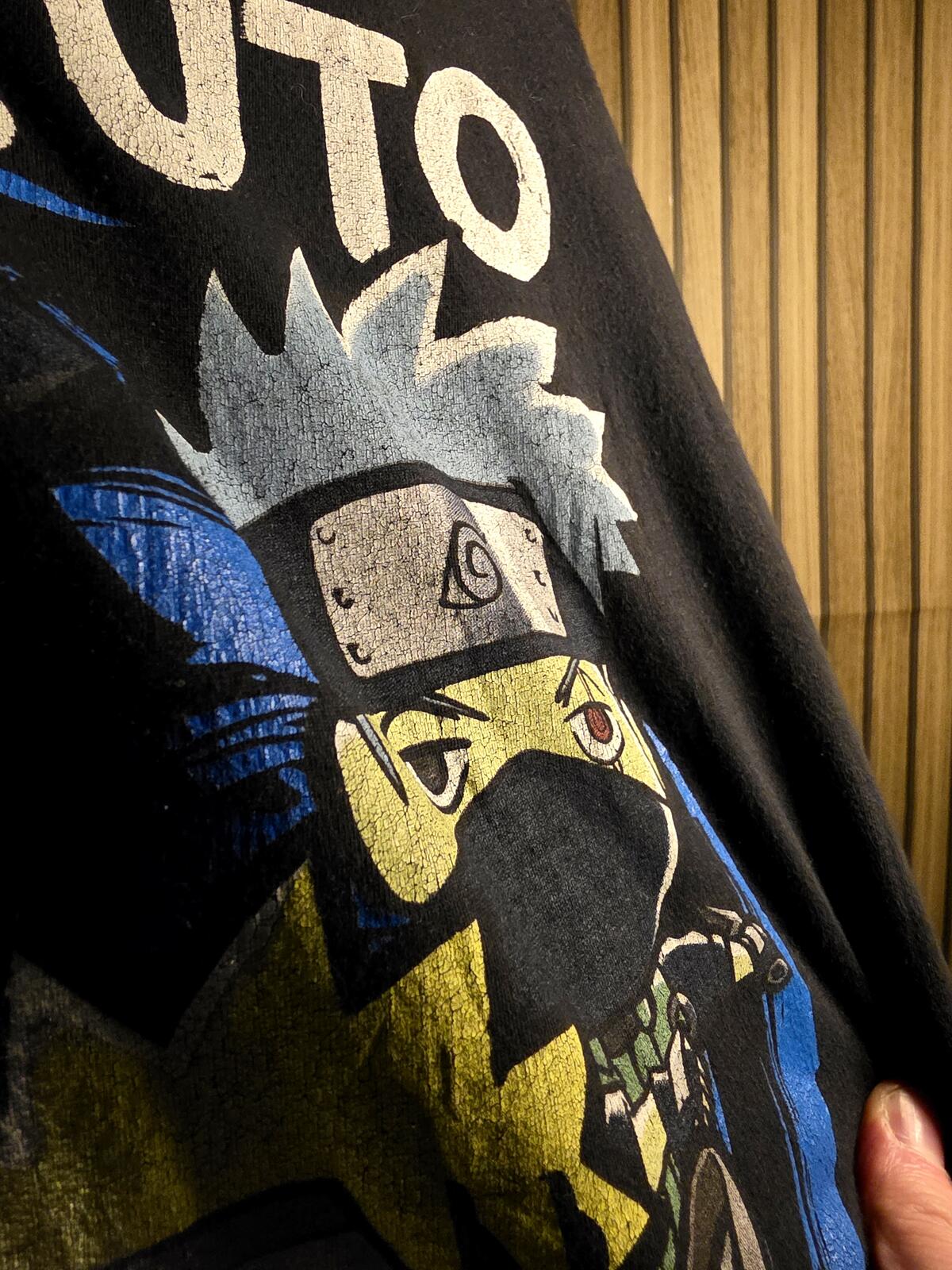 Naruto Graphic T-Shirt Black Size L