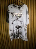 Hypeland x Hunter x Hunter Anime Graphic Tie-Dye T-Shirt Black and White Size M