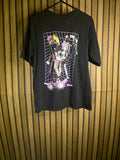 Roblox Black Graphic T-Shirt with Futuristic Characters Print Size L