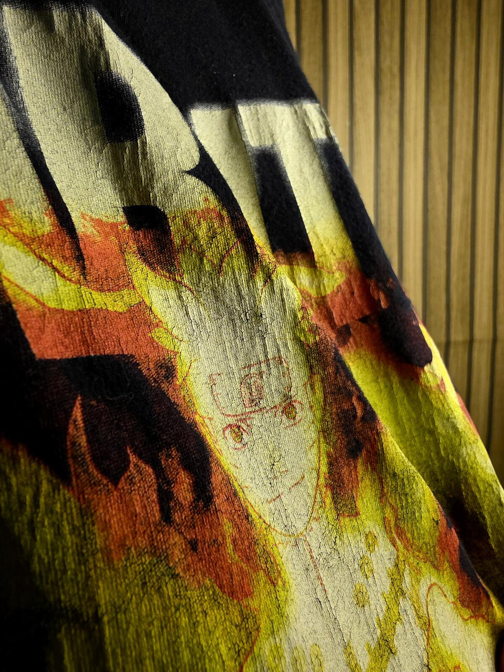 Naruto Graphic Black T-shirt with Flame Design Size Regular M