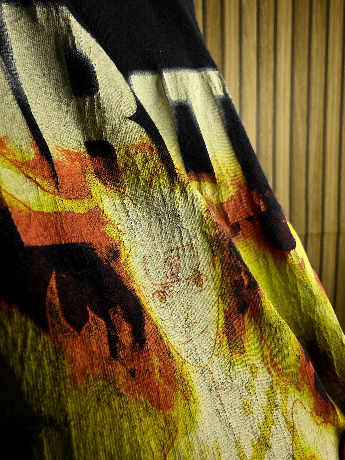 Naruto Graphic Black T-shirt with Flame Design Size Regular M