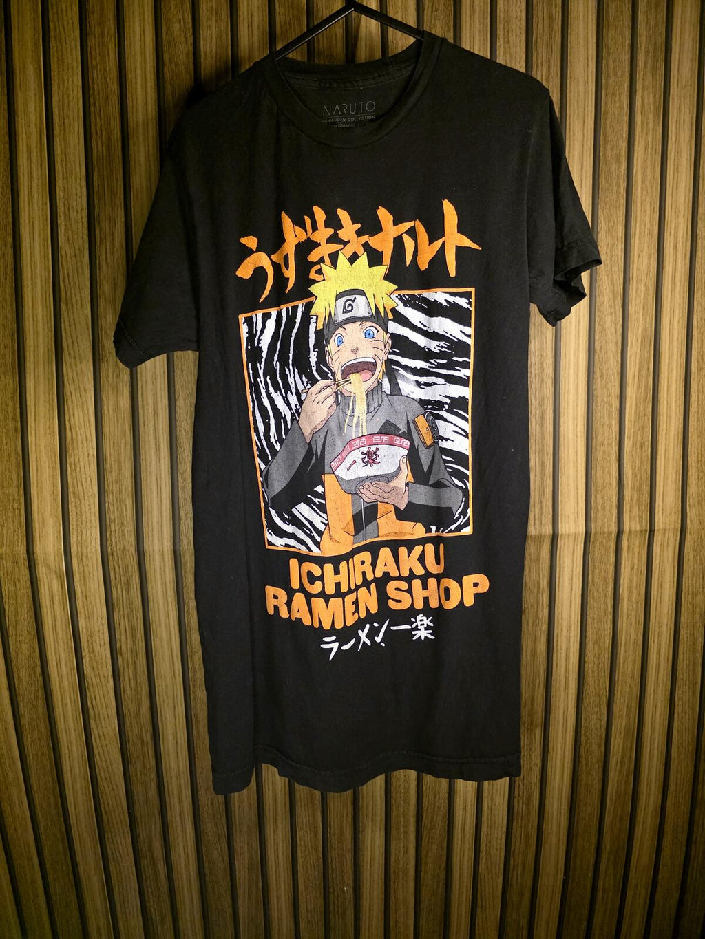 Naruto Shippuden Ichiraku Ramen Shop Graphic T-Shirt Black Size S