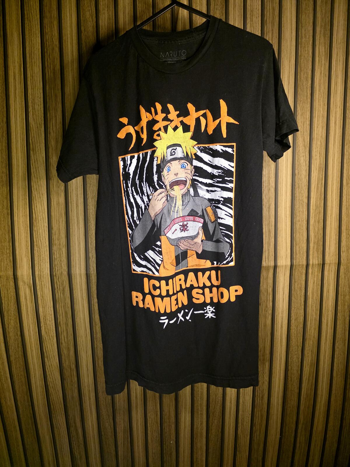 Naruto Shippuden Ichiraku Ramen Shop Graphic T-Shirt Black Size S