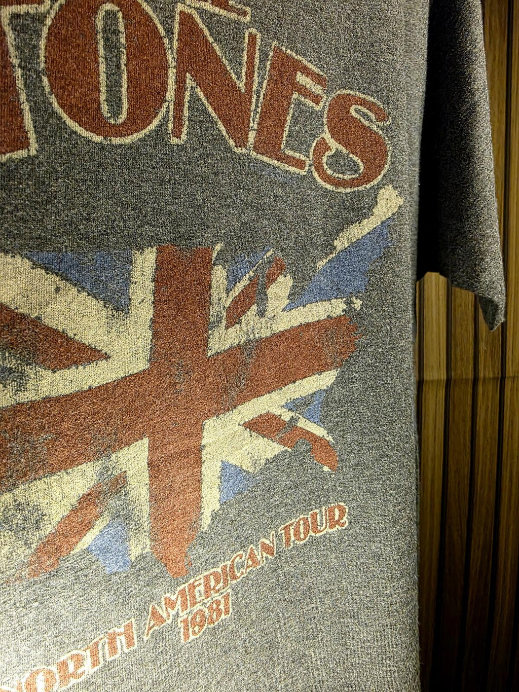 Bravado The Stones North American Tour 1981 Graphic T-Shirt Grey Large
