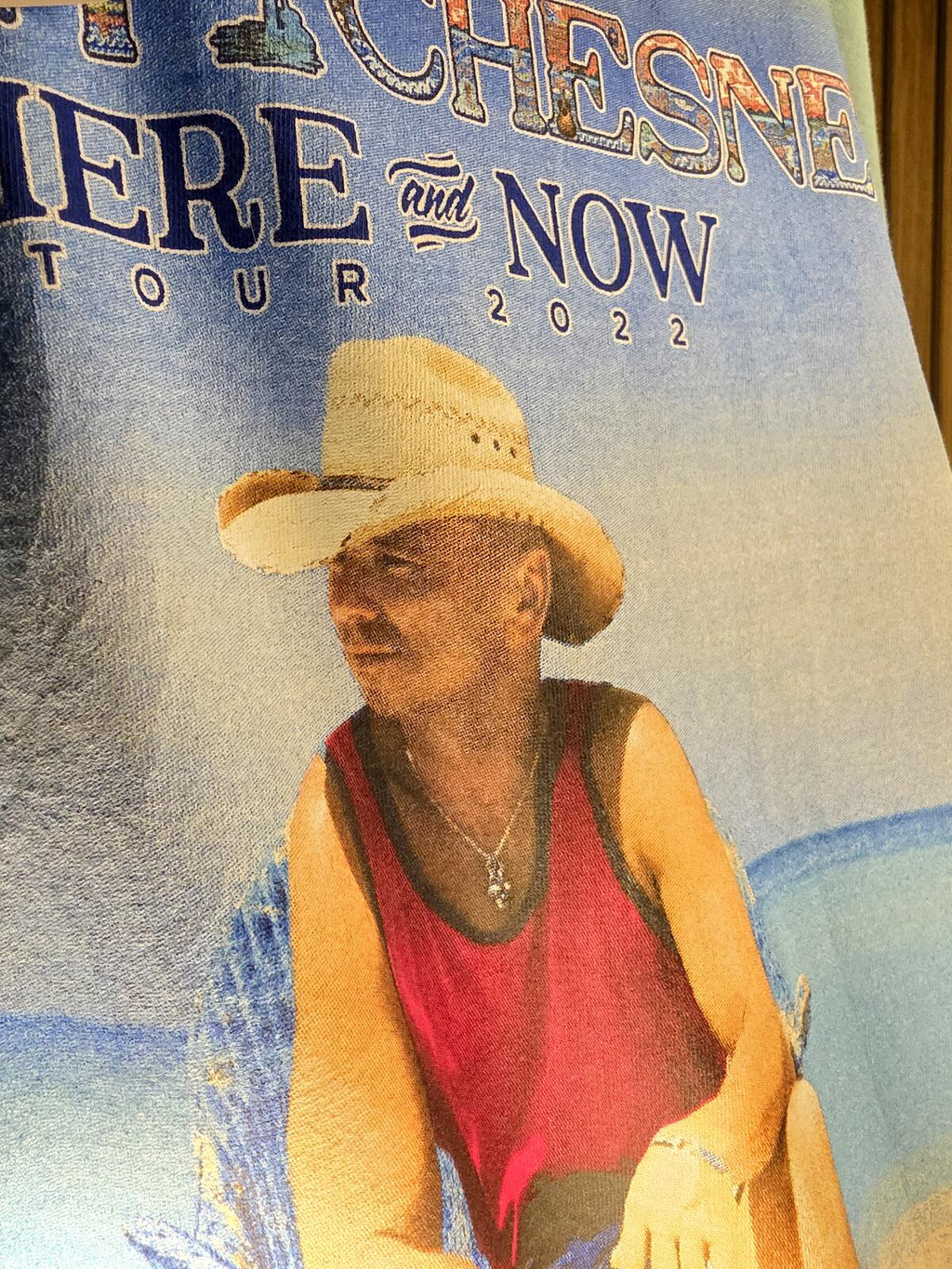 Kenny Chesney Here and Now Tour 2022 Graphic T-Shirt Blue Large