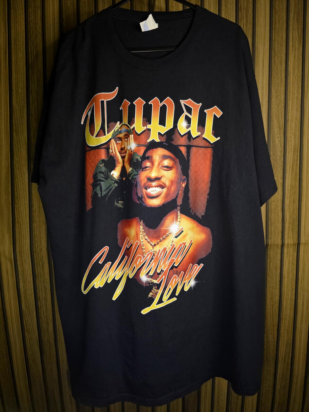 Tupac California Love Graphic T-shirt Black Size Regular XL