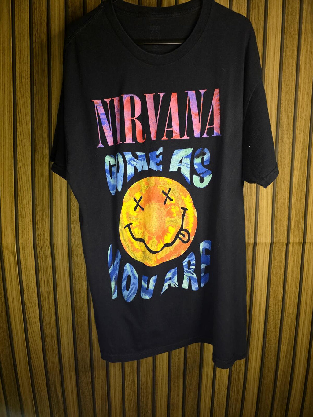 Nirvana Come As You Are Graphic Black T-Shirt Size M