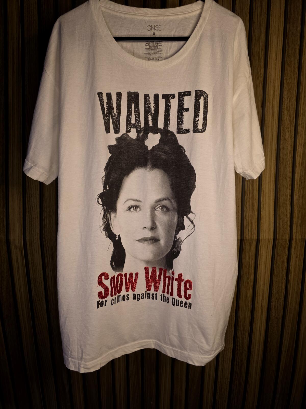 ONCE UPON A TIME Snow White Graphic T-shirt White Large