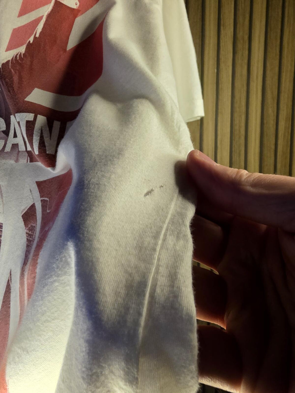 Paul McCartney White Graphic T-Shirt Union Jack Print Medium