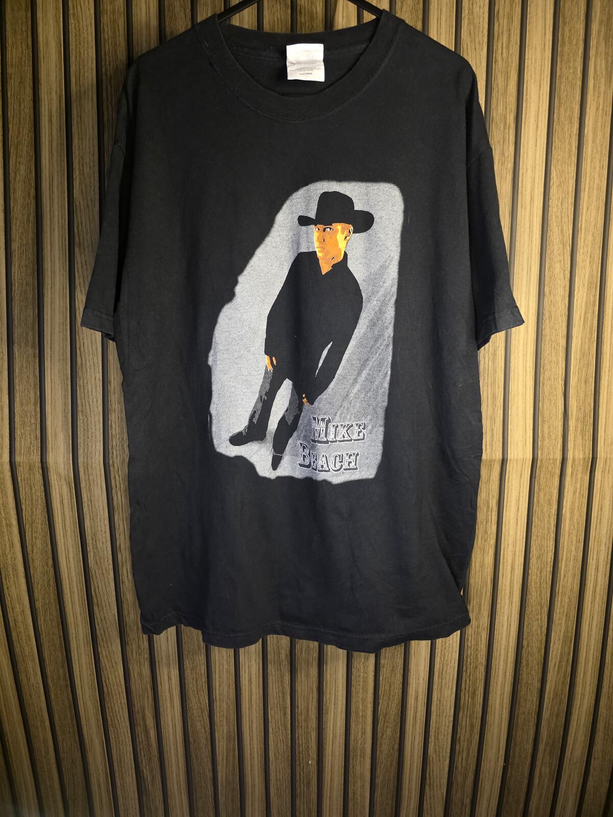 Mike Leach Black T-Shirt Tour Dates Print Size M
