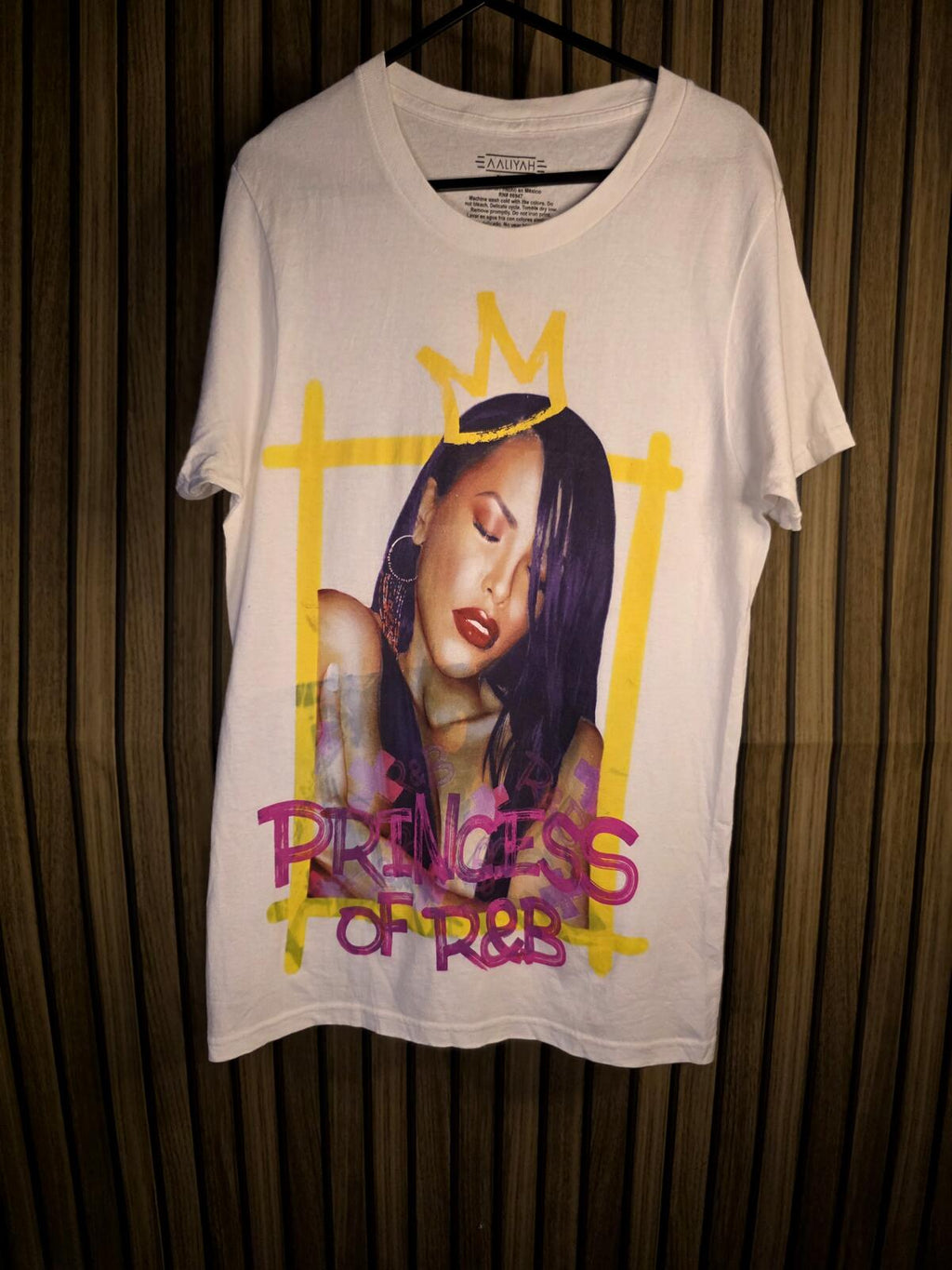 Aaliyah Princess of R&B Graphic T-Shirt White Size S