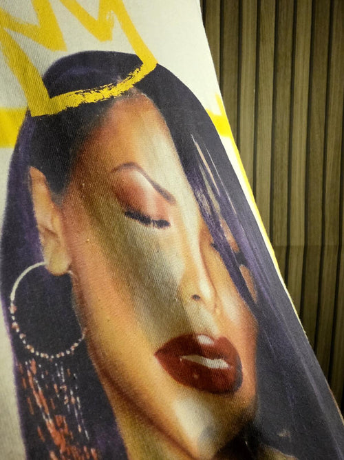 Aaliyah Princess of R&B Graphic T-Shirt White Size S